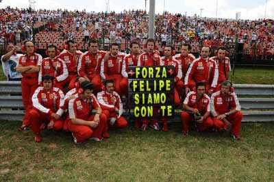 GP Węgier 2009 - zespół Ferrari
