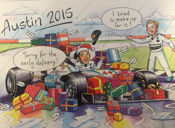Kartka świąteczna od Berniego Ecclestone'a 2015