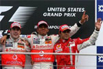 GP USA: Hamilton, Alonso, Massa