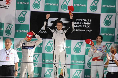 GP Malezji 2009 - podium
