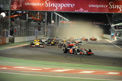 GP Singapuru 2009 - start