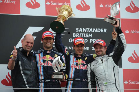 GP Wielkiej Brytanii 2009 - podium