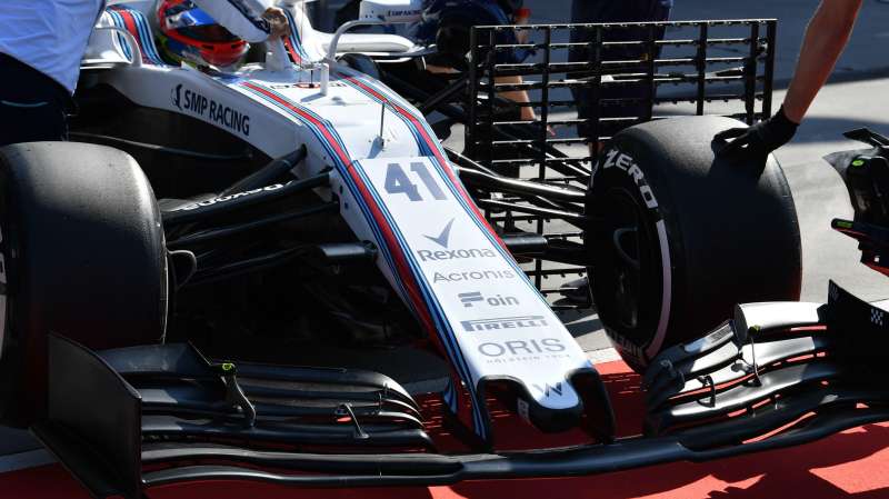 Przednie skrzydło Williamsa na sezon 2019 - testy na Hungariringu