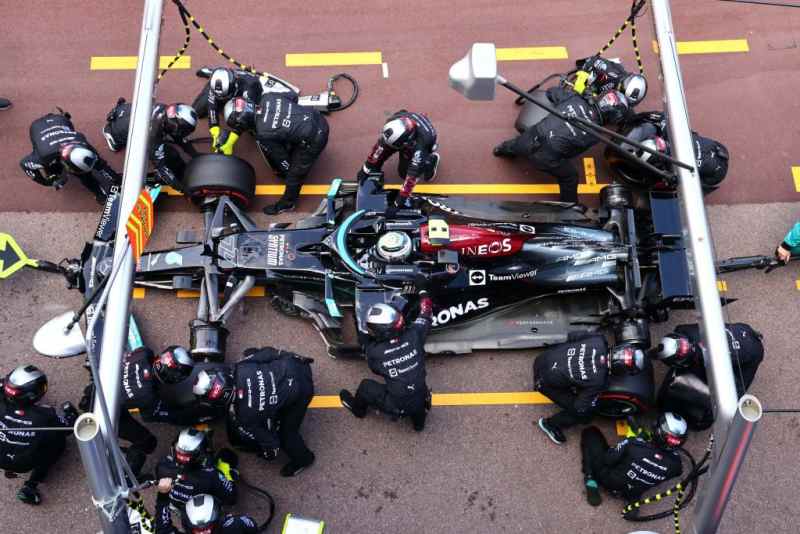 Valtteri Bottas pit stop, Monako GP 2021