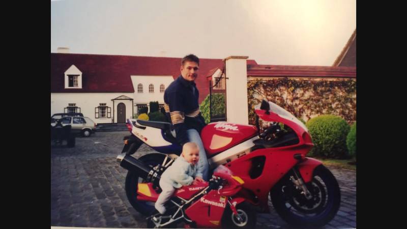 Jos Verstappen z synem na motocyklach