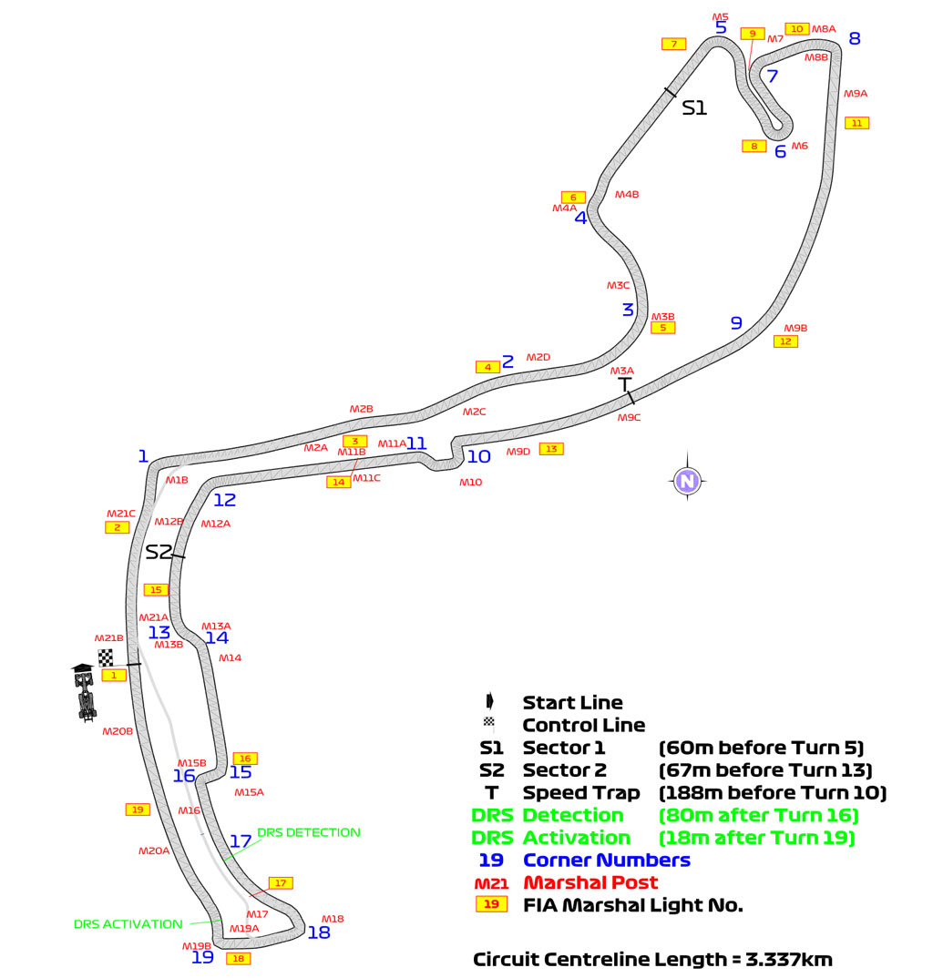 Mapa toru w Monako