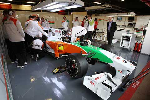 #1 trening: Sutil najszybszy, Kubica trzeci
