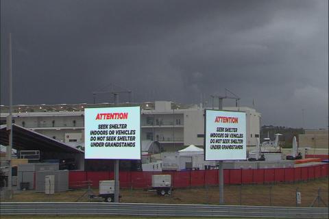 Sesja kwalifikacyjna do GP USA opóźniona