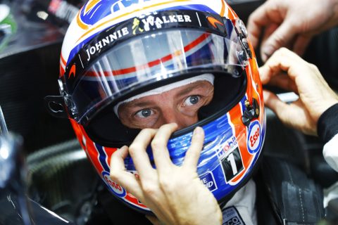 Button w pierwszym treningu miał dużo szczęścia