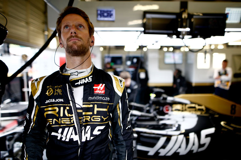 Grosjean miał spore problemy z balansem