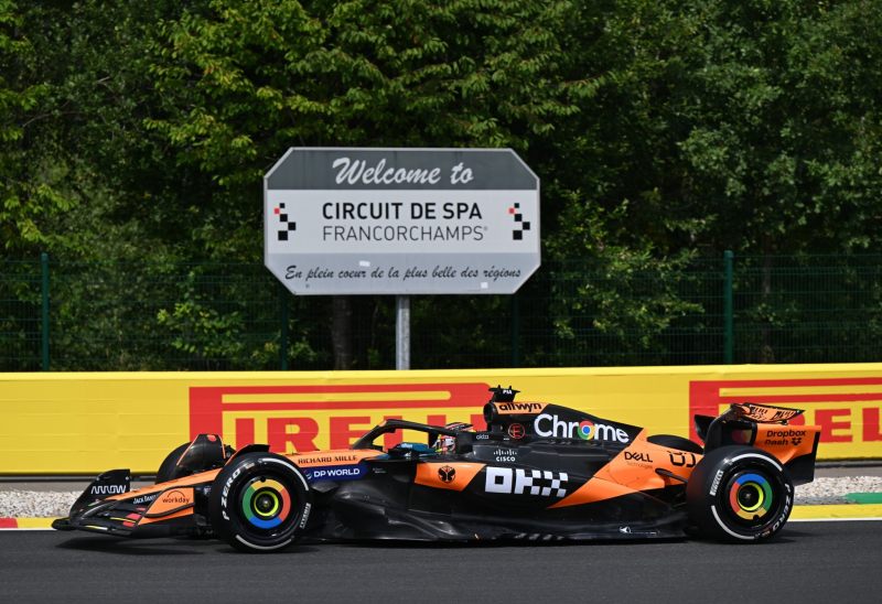 Piastri przed Verstappenem i Norrisem w jedynym treningu przed GP Belgii